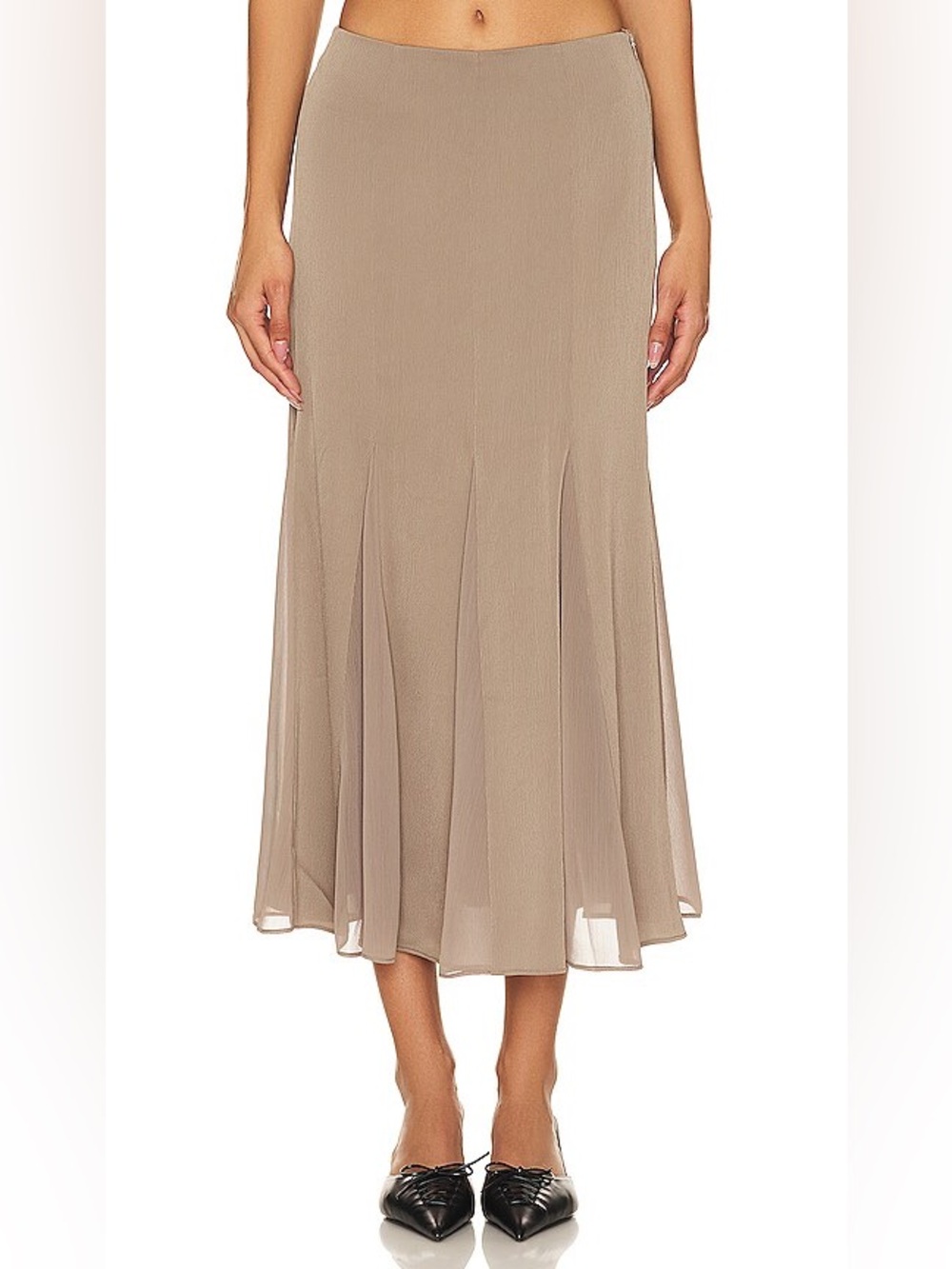 LIONESS Rose Maxi Skirt in “Ash”